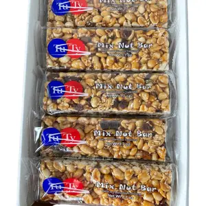 Mixed Nut Bar Snack Peanuts Block Bar (20 Pack 3.7oz) Crunchy Mexican Peanut Nut Bars palanqueta mixed nuts
