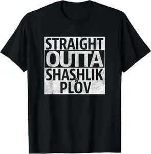 100% Cotton Jewish Straight Outta T-shirt - Bukharian Jew Plov Tee T-Shirt