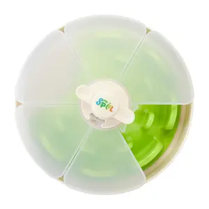 PetDreamHouse SPIN Mental Enrichment Dog Bowl - Green Tricky Level, Puzzle Design Interactive Food Dispensing Toy for Mental Stimulation