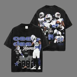 CeeDee Lamb 88 Acid Washed 100% Cotton T-Shirt, Playmaker Jr. Fan T-Shirt, CeeDee Gang T-Shirt, Sunday Football Shirt, Game Day Shirt