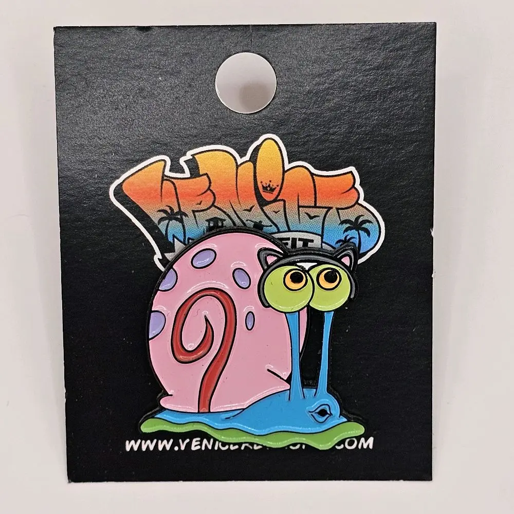 Gary the snail Hat Pin Soft Enamel Durable Long Lasting Collectible Pin for Hats Backpacks Lanyards Jackets Customizable Options Premium Gloss Finish