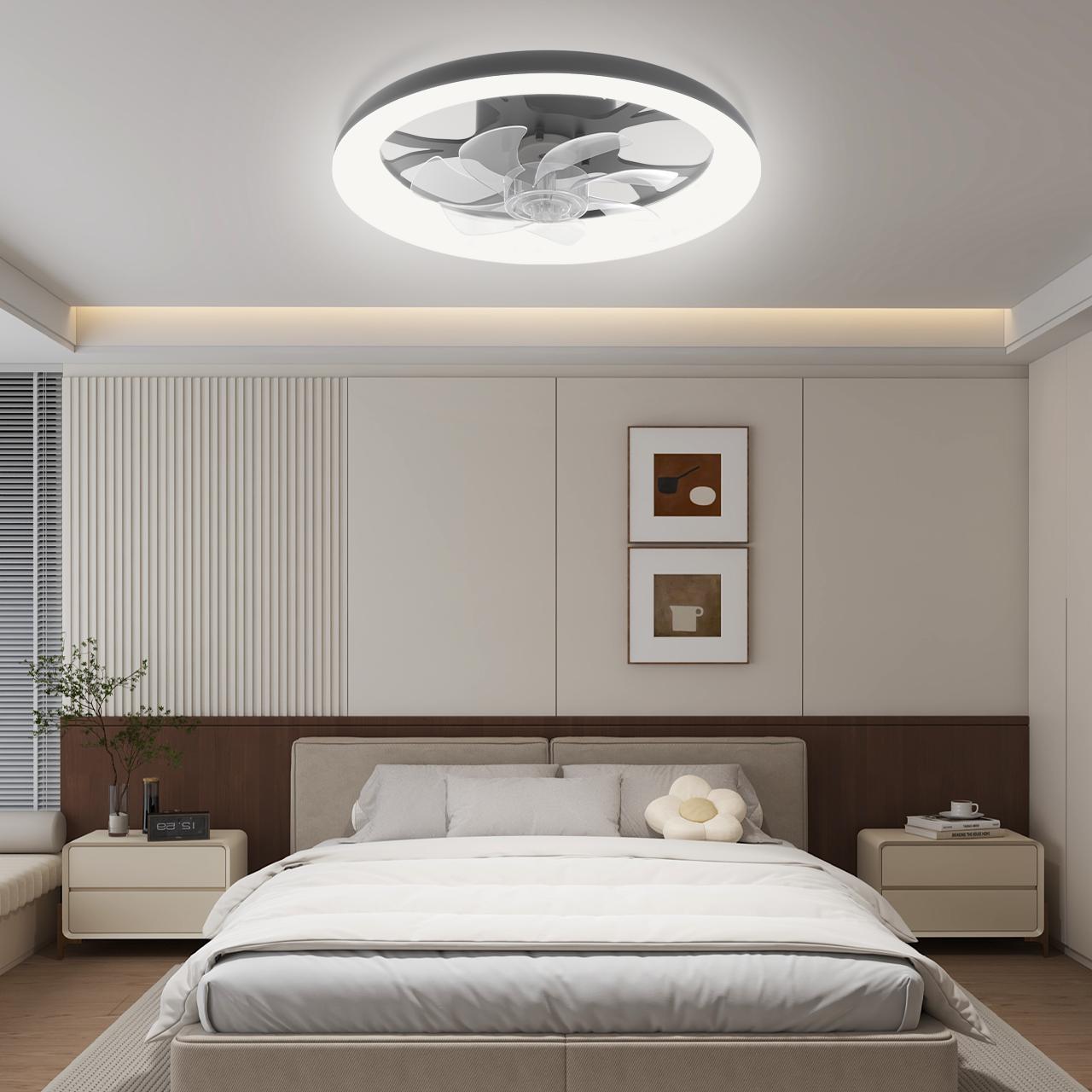 HYPERLITE Dimmable Modern LED Fan Light,Ceiling Fan With Light Remote, 3 LED Color Temperature, 6 Speed Noiseless AC Motor, Timer Setting,Adjustable Brightness,White Fandelier Ceiling Fans for Bedroom,Dining room, Living room, Study,SpringGlowUp HYPERLITE Dimmable Modern LED Fan Light,Ceiling Fan With Light Remote, 3 LED Color Temperature, 6 Speed Noiseless AC Motor, Timer Setting,Adjustable Brightness,White Fandelier Ceiling Fans for Bedroom,Dining room, Living room, Study,SpringGlowUp