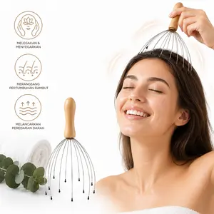 Head Massager, Scalp Massager, 28-Finger Scalp Massager. Relaxes the body, relieves stress, and effectively aids sleep. Suitable for office and home use. Daily Gift Handle Lightweight
