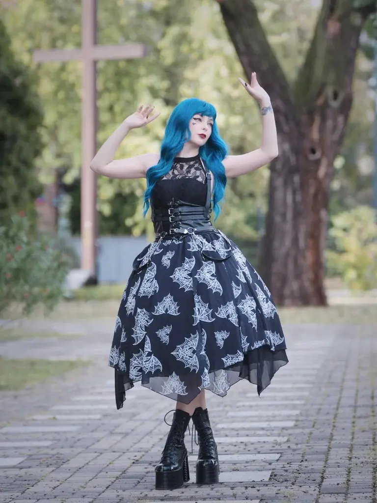 RETRO STAGE Women's Gothic Steampunk Lace Polyester Piece Dress - Halloween Costume with Bat Belt Accessory, Casual Wear with Print & Zipper, Goth Clothes for Lady - TikTok Shop RETRO STAGE Women's Gothic Steampunk Lace Polyester Piece Dress - Halloween Costume with Bat Belt Accessory, Casual Wear with Print & Zipper, Goth Clothes for Lady - TikTok Shop
