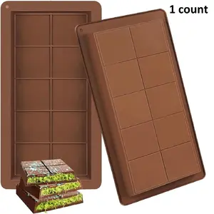 Chocolate Bar Mold, 1 Inch Deep Silicone Mold for Chocolate Bars, Ideal for Pistachio Chocolate Bars, DIY Gifts for Mother's Day and Birthdays