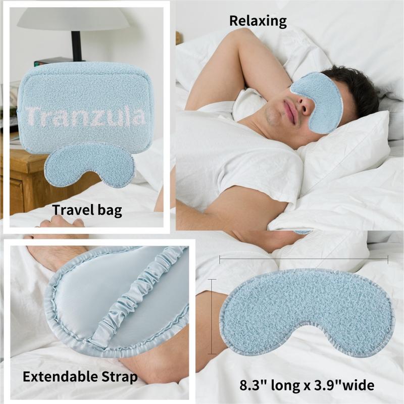 3-Piece Luxury Travel Set, Throw Blanket With Convenient Carry Handle & Silky Satin Eye Mask, Stylish HeadbandHypoallergenic Polyester, Perfect For On-The-Go Comfort & Home Use (50"×60")