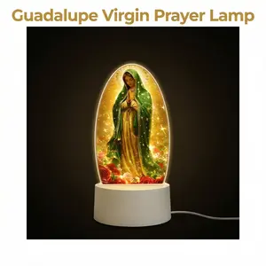 Guadalupe Virgin Prayer Lamp,3-Color USB Warm Light | Altar & Home Decor, Baptism Gift & Housewarming Present