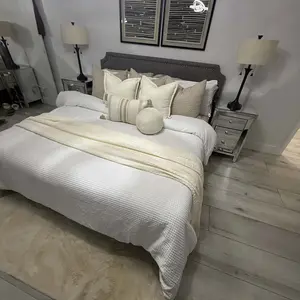 PHF Waffle Weave Duvet Cover Set, 3 counts/set Ultra Soft Comforter Cover for All Season,  Breathable Durable with 2 Pillow Shams Bedding Collection, Ideal Gift,back to school,back to school shopping,home decor
