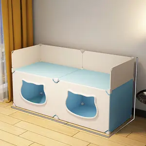 Cat Bed All-Season Semi-Closed Cat House, Summer Cat Nest Small Villa, Detachable Washable Pet Kitten Bed, Universal Use, Shaped Beds