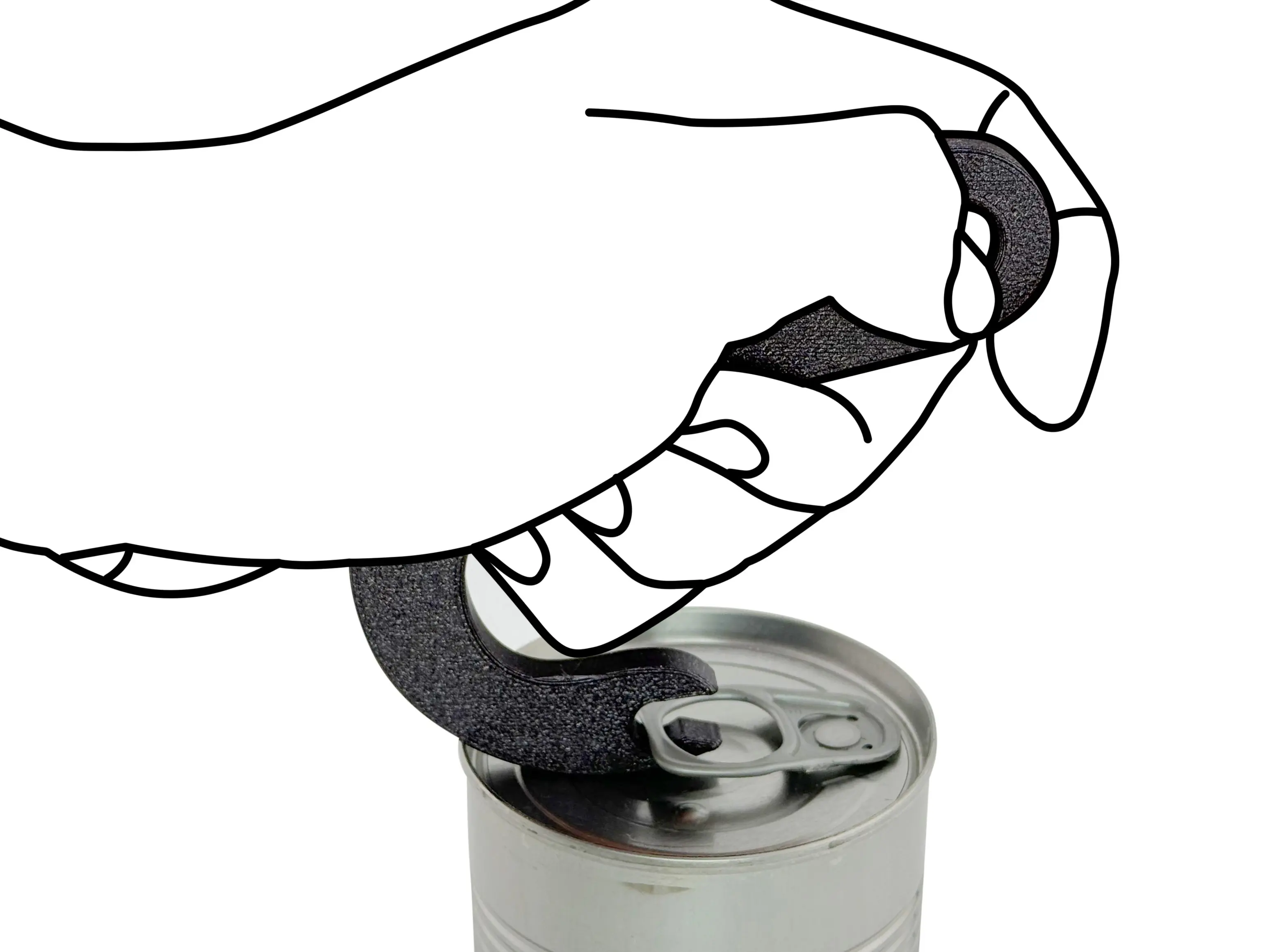 Can Tab Opener, Hook Tab Lifter by Intulon, Manual Ring Puller for Soup, Beans, and Pet Food Cans, Kitchen Gadget [2 Pack]