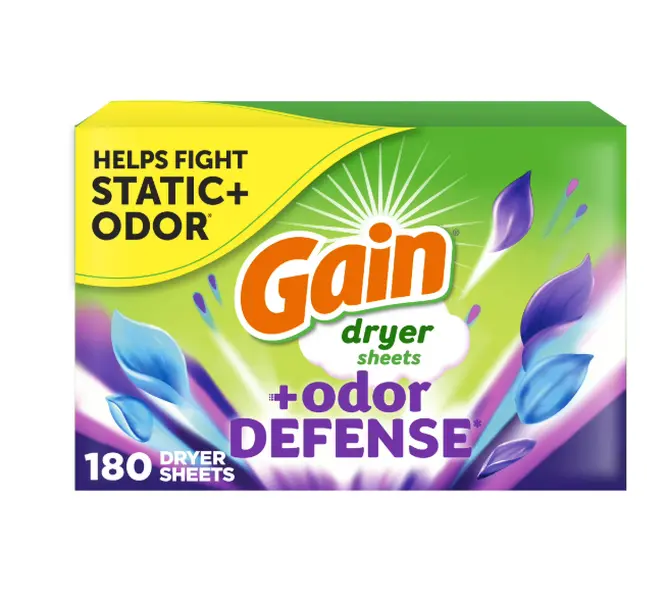Gain Fabric Softener Dryer Sheets +Odor Defense, Super Fresh Blast Scent, 180 Count