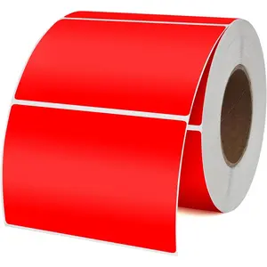 Red Color Coding Labels 2 x 3 Inches Rectangle Vinyl Self-Adhesive Stickers  Name Tags Removable Roll for Office School Home 500 count