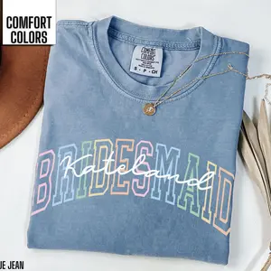 Personalized Bachelorette Party Shirts Custom Bridesmaid Shirt Comfort Colors Bridesmaid Tshirt Bachelorette Gift T Shirts for Bridesmaids