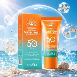 Brightening Sunscreen SPF 50+, Tinted Sunscreen for Face with Concealer, Moist & Clear Isolation, Instant Glow No White Cast, Daily UV Protection