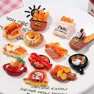 12-Pack Food-Themed Fridge Magnets, Refrigerator Decorating Magnet, Creative Decorative Magnetic Tiles for Kitchen Home Office Whiteboard, Includes Mask Pizza Mini Foods Models