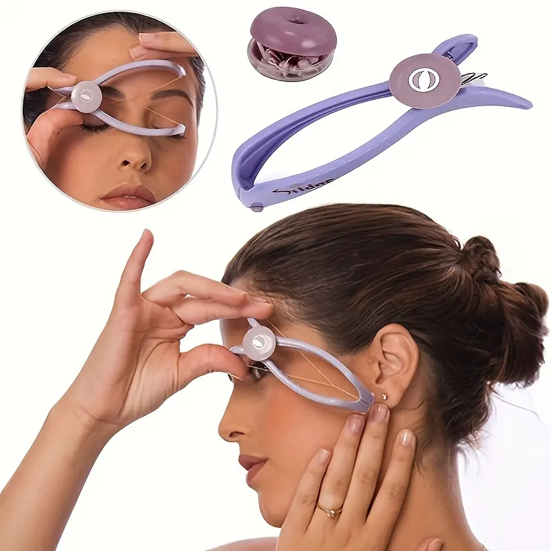 3pcs Portable Facial Hair Removal Device | Compatible for Face, Eyebrows & Chin - Spring Coil Epilation Tool, - Painless Hair Remover for Beard and Mustache