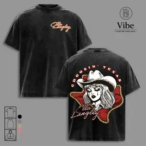 Ella Langley Choosin Texas Graphic T Shirt, Oversized Vintage Washed Cotton Tee, Country Music Aesthetic Shirt, Western Style Streetwear Unisex