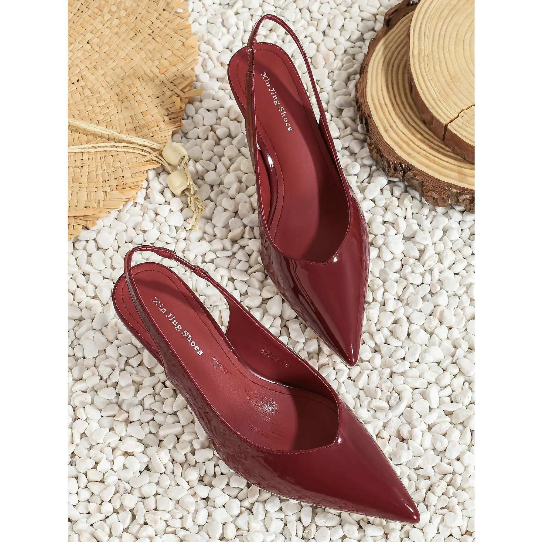 Chic Slingback Stiletto Pumps Women, Solid Black Pointed Toe Dress Shoes Business and Office Wear