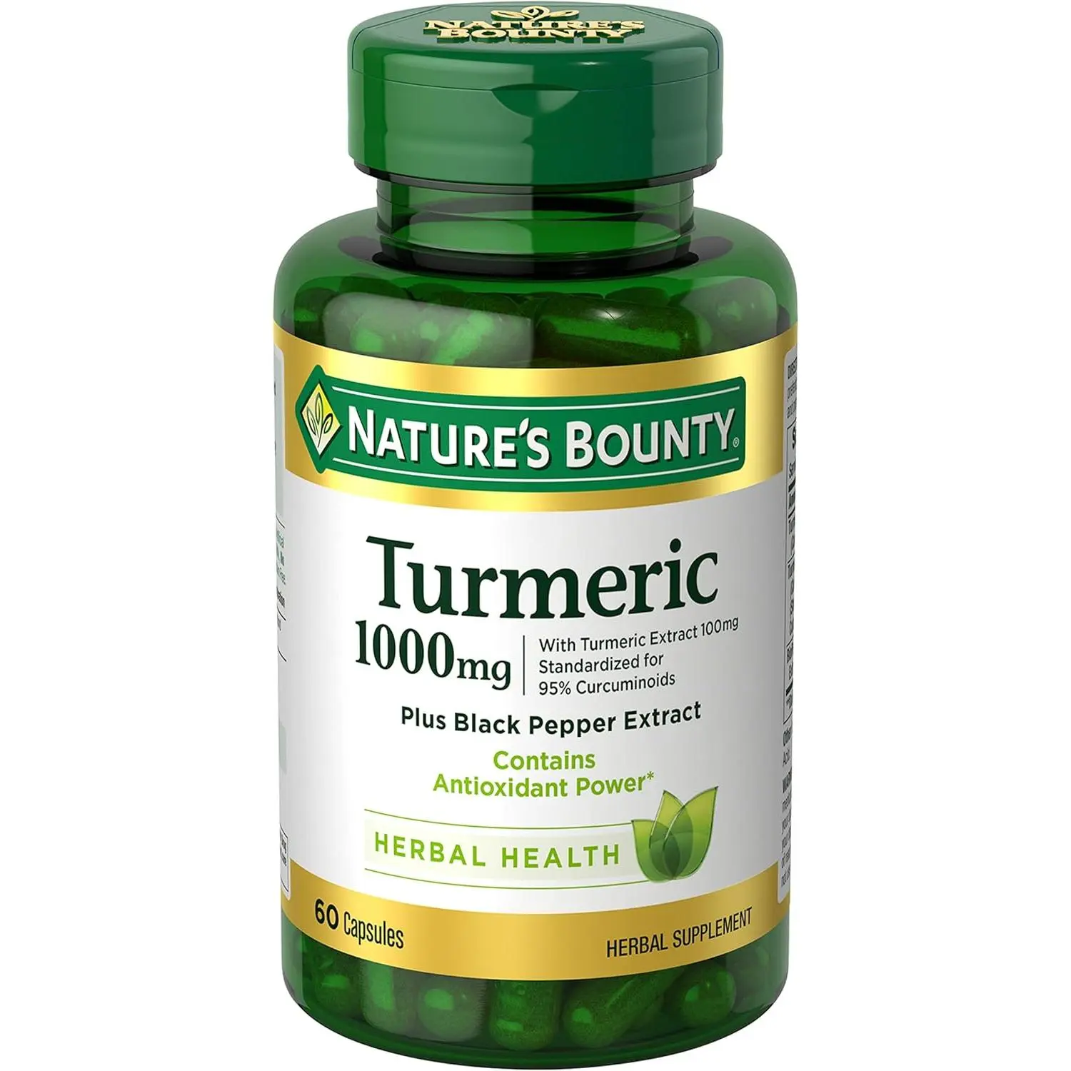 Turmeric Curcumin Supplement Capsules with Black Pepper Extract High Absorption Joint Support Natural Anti Inflammatory Antioxidant Herbal Supplement Non GMO Daily Wellness Bottled in USA 60 Capsules