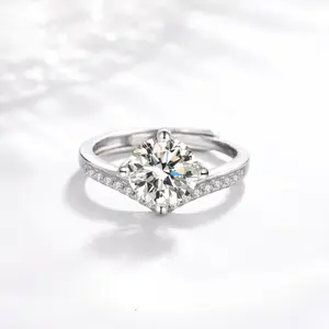 Bling Fuji Moissanite Ring S925 0.5/1.0/2.0 CT - Round Cut - Lore Jewelry
