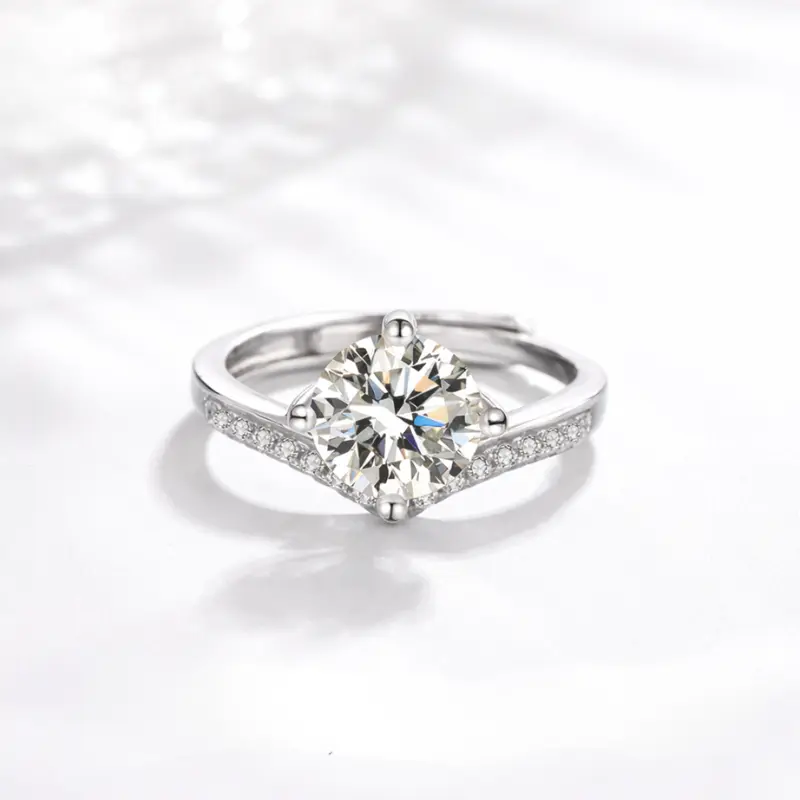 Bling Fuji Moissanite Ring S925 0.5/1.0/2.0 CT - Round Cut - Lore Jewelry