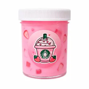 Pink Drink Slime – Thick Glossy Slime Strawberry Coconut Scented