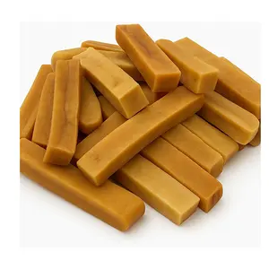 Yak Cheese Dog Chews - Long-Lasting Tough Bones for Aggressive Chewers & Teething Puppies - All Natural Himalayan Dental Milk Chew Bone - Medium (6 Pack)