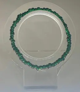 Green Seed Bead Bracelet -   Adjustable