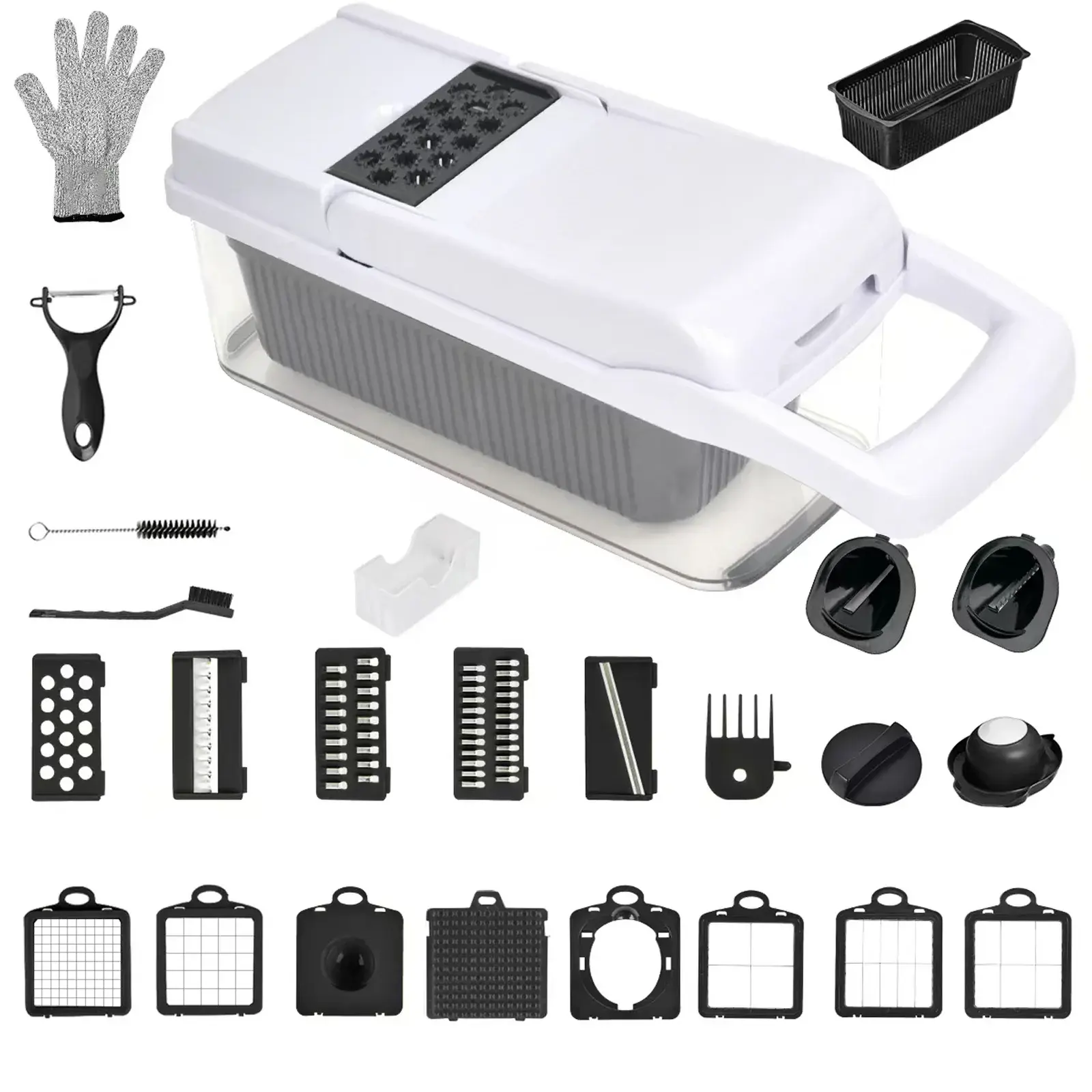26-in-1 Vegetable Chopper with Container and Lid