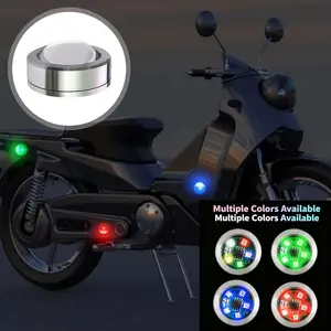 Wireless Installation Motorcycle Warning Light with Vibration Sensing, Flashing Anti-Collision Light for E-Bikes & Cars, Durable Aluminum Body with Strong Adhesive, LED Tail Light
