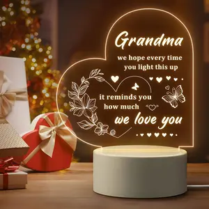 Grandma Night Light Gift, Perfect Birthday Present, Mother's Day Christmas Thanksgiving Gift for Grandma, Thoughtful Grandparent Gift Idea