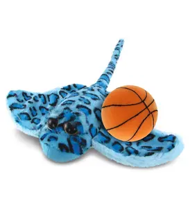 DOLLIBU Plush Basketball Plush Stuffed Toy - Super-Soft with Fluffy Filling - Blue Sting Ray Design Fluffy Stuffed Toy, Plush Stuffed Toys, Fluffy Stuffed Toys