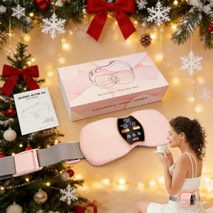 Portable Heating Pad Gift Box, Menstrual Heating Pad, Back and Belly Pain Relief, Fast Heating Electric Belt, 6 Heat Levels, 6 Massage Modes, Ideal for Women and Girls