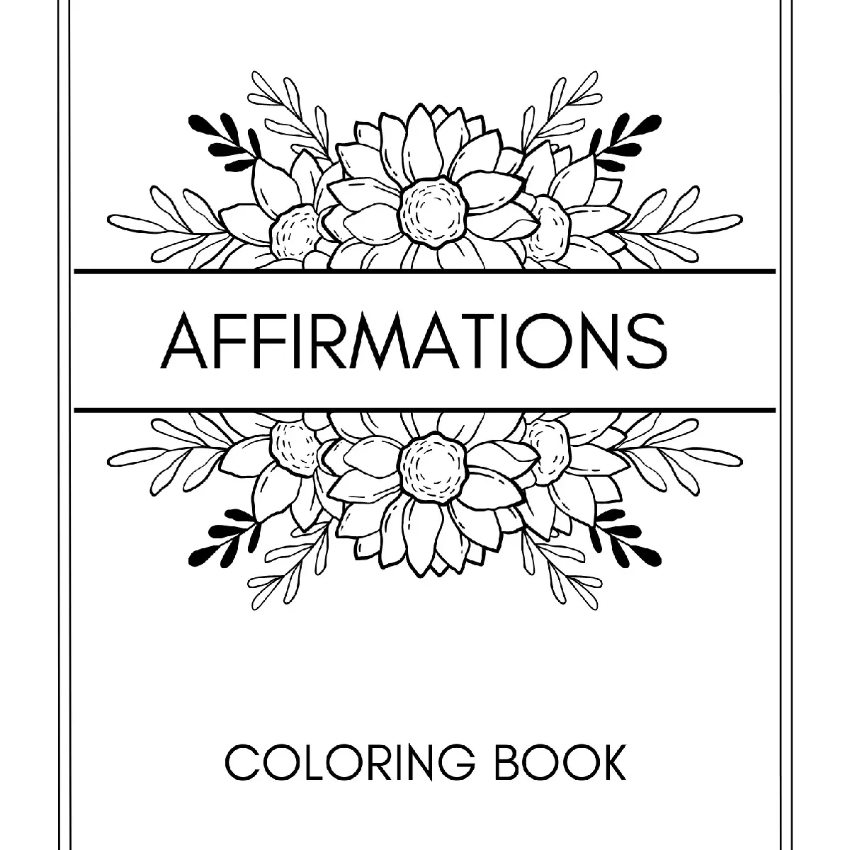 [Brand Name] Animal Affirmations Coloring Book Regular Edition for Empowering Self-Esteem and Stress Relief with Floral Design
