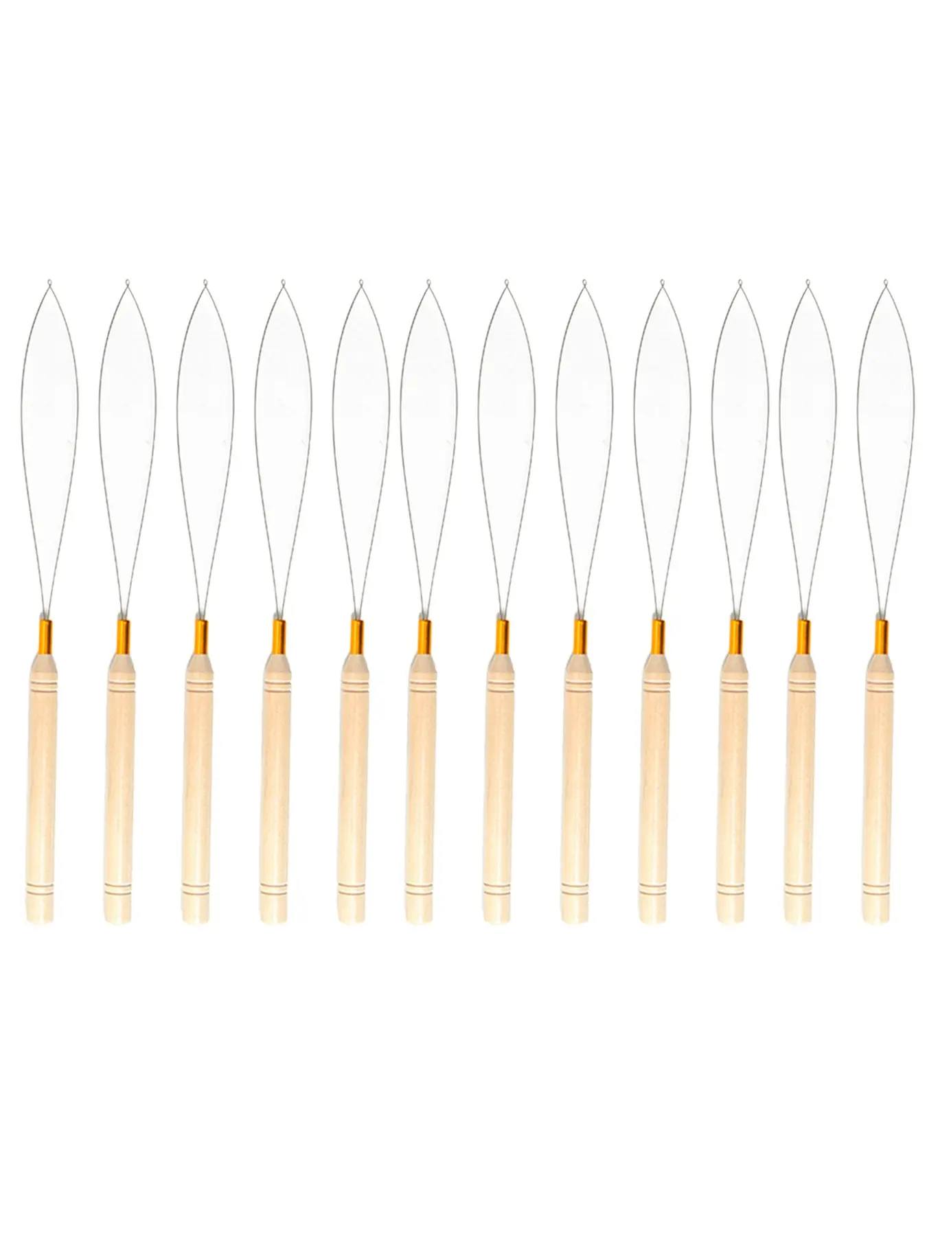 12PC Wig Beader Tool Hair Extension Threading Beader Wig String Beading Tool Professional Styling Tool