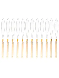 12PC Wig Beader Tool Hair Extension Threading Beader Wig String Beading Tool Professional Styling Tool