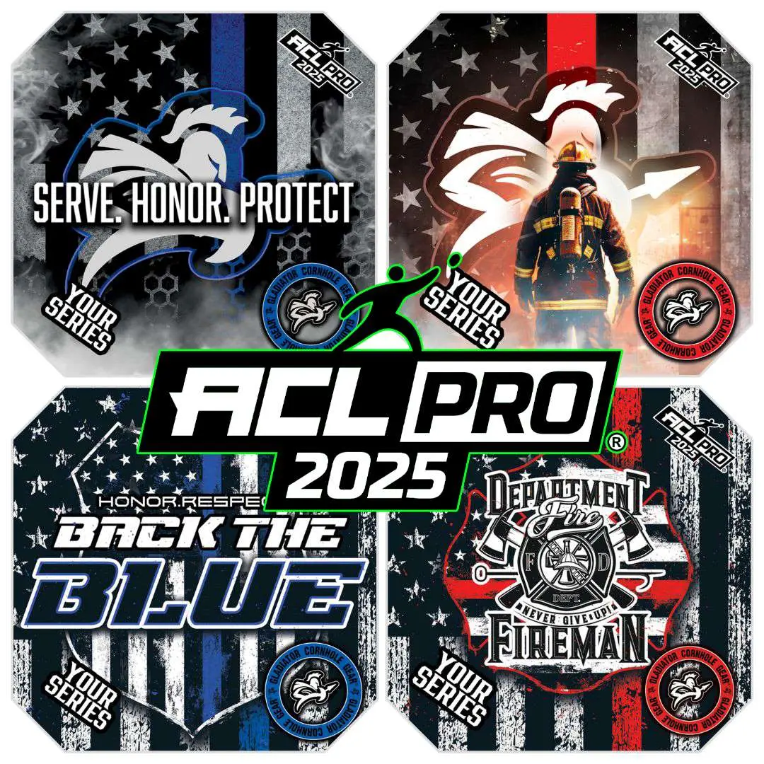First Responder Police & Fire Fighter ACL Pro Cornhole Bags