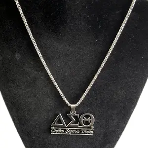 Delta Sigma Theta Sorority Necklace - Greek Letter Pendant