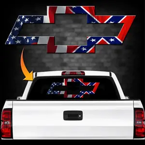 Dual Flag Bowtie Vinyl Decal