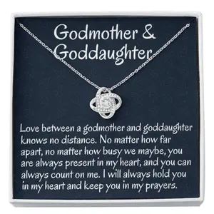 Goddaughter Necklace, Godmother & Goddaughter Gift Necklace, Necklace Gift For Baptism, Confirmation, Graduation Birthday 370, Beautiful Necklace for Daughter - Perfect Gift for Birthdays, Holidays, or Special Occasions