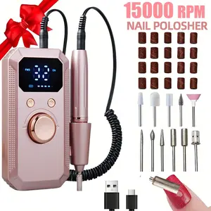 1 Set Electric Nail Drill Pen, Nail Drill Pen for Gel Nails, Nail Drill Machine, LED Display, 32-Speed Variable Speed Control, for Nail Removal, Nail Shaping, Nail Polishing, Nail Art, Cuticle Removal, Filing, Manicure, Nail Care, Nail Polisher