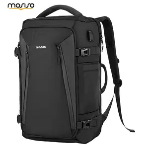 MOSISO 40L Travel Backpack for Men Women, TSA Friendly Carry On Laptop Bag with USB Charging Port & Full Open Compartment, Fits 17-17.3 Inch Laptop, Large Capacity Personal Item Daypack for Business, College & Air Travel
