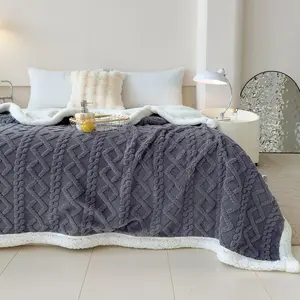 Reversible Taffeta Blanket,  1 Count Soft and Comfortable Air-conditioned Room Throw, Warm Nap Blanket for Home, Office, Outdoor Camping