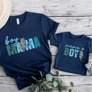 Boy Mama and Mama's Boy Matching Shirt, Matching Mommy and Me T-Shirt, Mother’s Day Gift Shirt, Mom Boy Toddler Tee, Mommy & Baby Bodysuit, Mother's Day Flash Sale T-Shirt Trio womens  basic  shirts women  stops