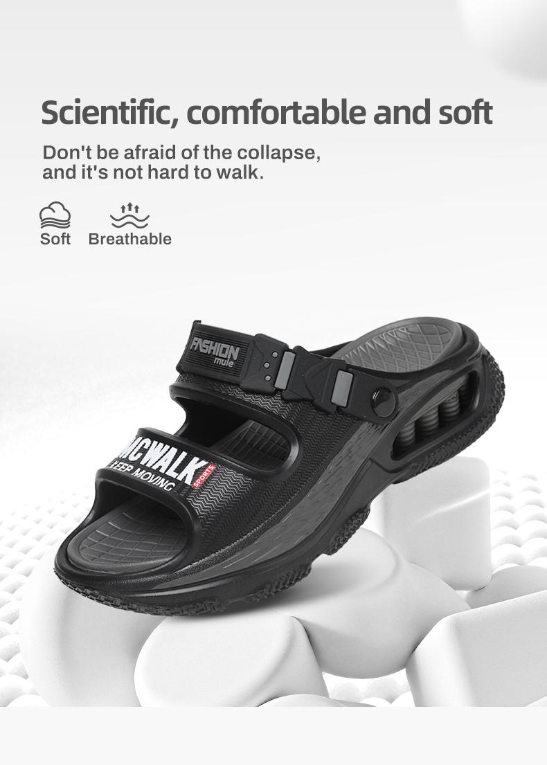 One-Step Slip-On Slippers Can Be Used As Sandals Indoor Outdoor Air Cushion Shock Absorption Comfortable Non-Slip Lightweight Quick-Drying for Men & Women