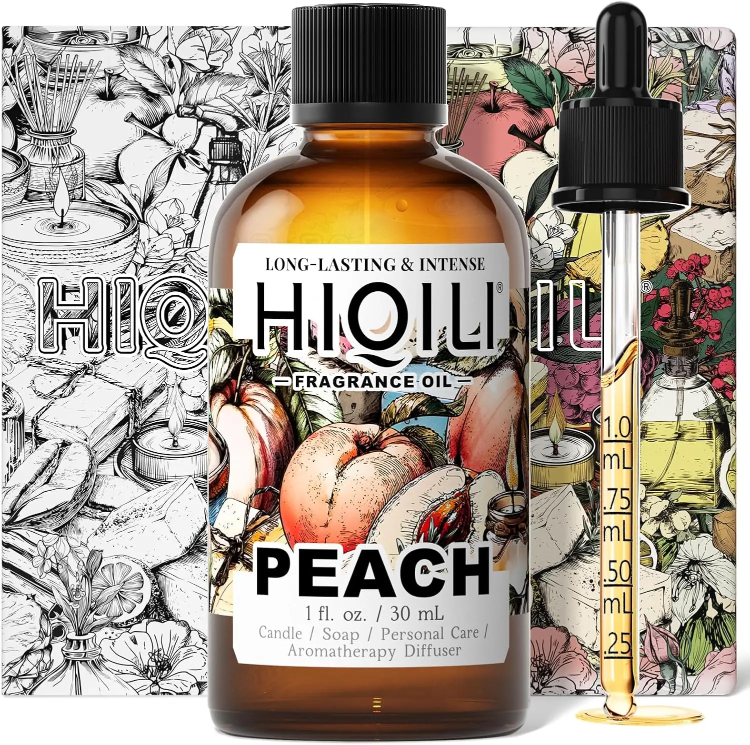 Premium Peach Fragrance Oil - Long-Lasting Home Fragrance for Diffusers, Dryer Balls, Candles