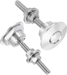 Universal Push Button Hood Pins Kit, Aluminum Alloy Hood Latch Lock Quick Release Fasteners for Car, Truck, SUV, Racing, Drift, JDM Style Modification