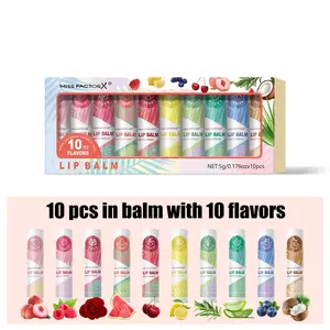 10pcs Hydrating Lip Balm Set, Nourishing Dry Lips, Moisturizing Smoothness, Enhances Lip Color, Low Allergenicity, Perfect Holiday Gift Choice