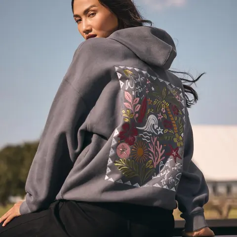 Ryder "Tide Tripper" Graphic Hoodie by SEAS - Women's Graphic Hoodie Cozy Hooded Sweatshirt Fall Outfit