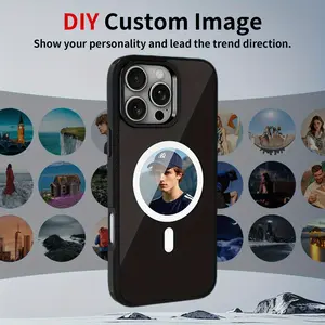 Magnetic Protection Case Cover Compatible with Magsafe, Ink Screen Phone Case HD Round Screen NFC Magnetic for iPhone 13-16 Pro Max Series